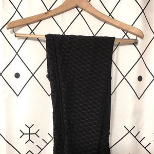 Honeycomb black leggings XL